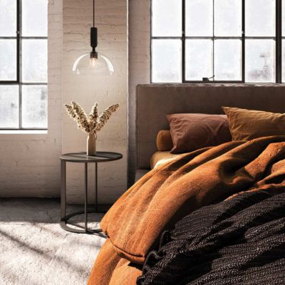 Elstead Alora Mood Jude Plafonnier suspendu dôme contemporain noir mat 1x E27