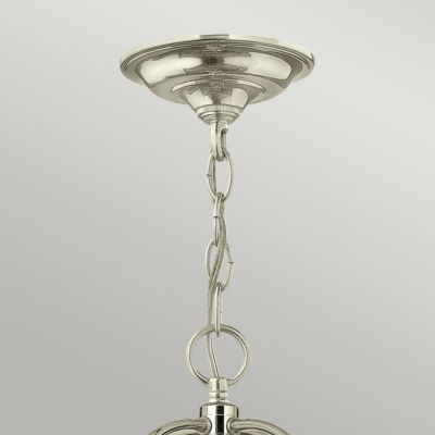Elstead Gentry - Grande suspension à 6 bougies - Nickel poli