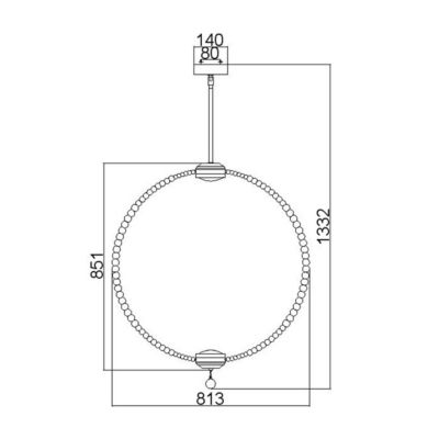 Elstead Oberlin - Grand luminaire suspendu sphérique à 2 ampoules DEL, nickel satiné