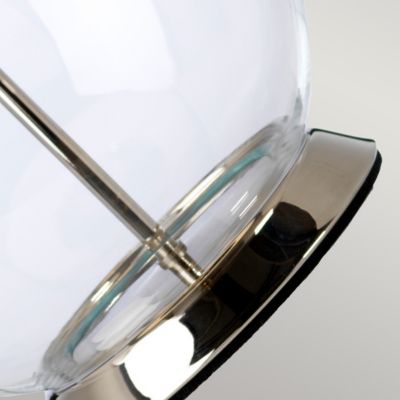 Elstead Orb Lampe de table avec abat-jour rond nickel poli