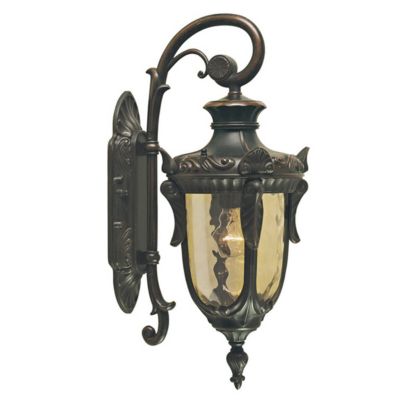 Elstead Philadelphia - Petite lanterne murale extérieure à 1 lumière, bronze vieilli IP44, E27