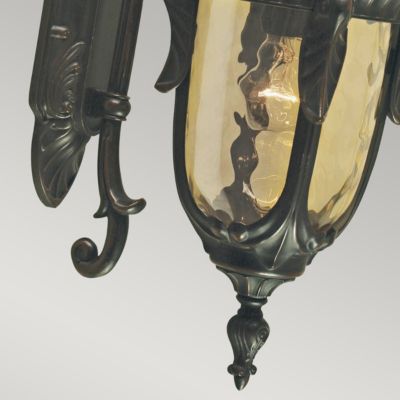 Elstead Philadelphia - Petite lanterne murale extérieure à 1 lumière, bronze vieilli IP44, E27