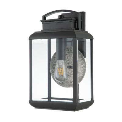 Elstead Quoizel Byron Lanterne murale d'extérieur graphite avec réflecteur en étain, IP44