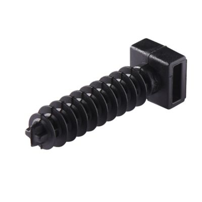 Embase collier à visser noir 9 mm - 100 pièces