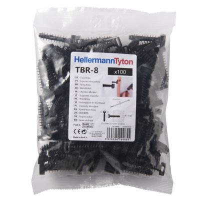 Embase collier à visser noir 9 mm - 100 pièces