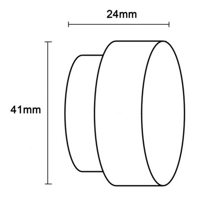 Embout barre à rideaux Araxos bouchon noir mat Ø6 x L.8.9cm GoodHome