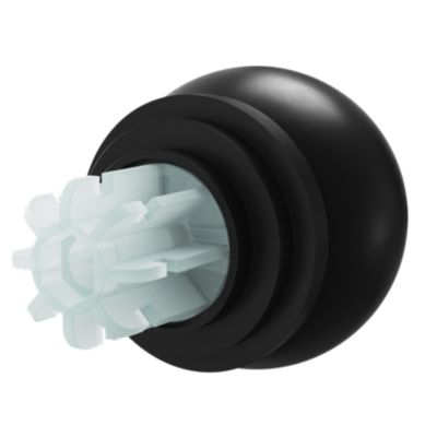 Embout barre à rideaux Araxos GoodHome boule noir mat Ø6 cm