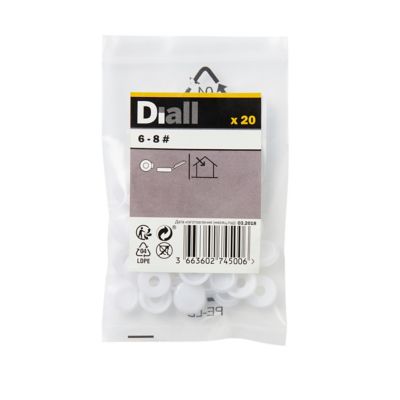 Embout blanc à clipser ø6-8 mm - 20 pièces