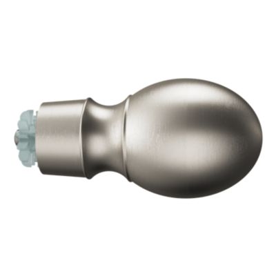 Embout bouchon boule pour barre à rideau Easy-Fit Athens métal gris Ø28cm GoodHome