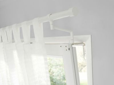 Embout bouchon pour barre à rideau blanc mat Ikaria blanc