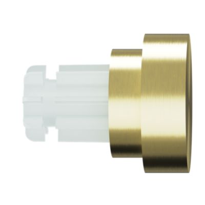 Embout bouchon rond plat pour barre à rideau Easy-Fit Elasa métal doré Ø19mm GoodHome