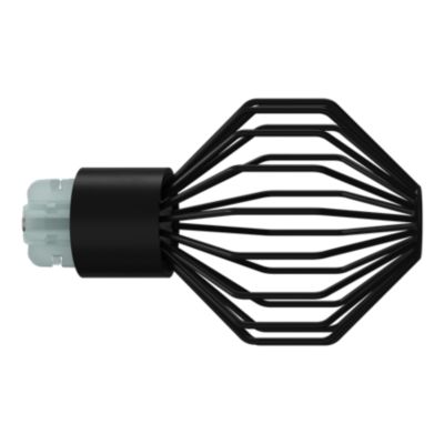 Embout boule cage pour barre à rideau Easy-Fit Araxos métal noir Ø28mm GoodHome