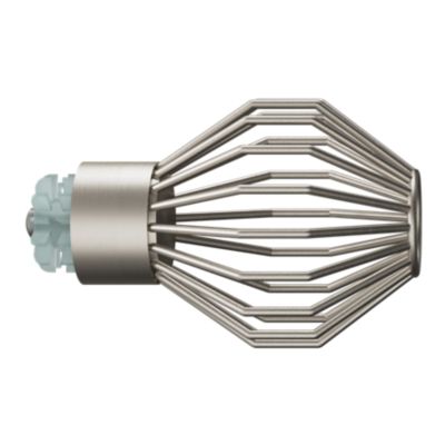 Embout boule cage pour barre à rideau Easy-Fit Athens métal gris Ø28mm GoodHome