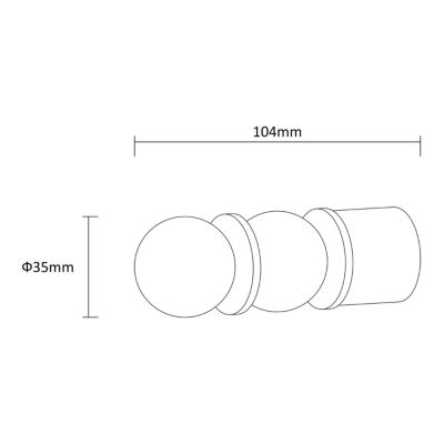 Embout boule cage pour barre à rideau Easy-Fit Elasa métal doré Ø28mm GoodHome