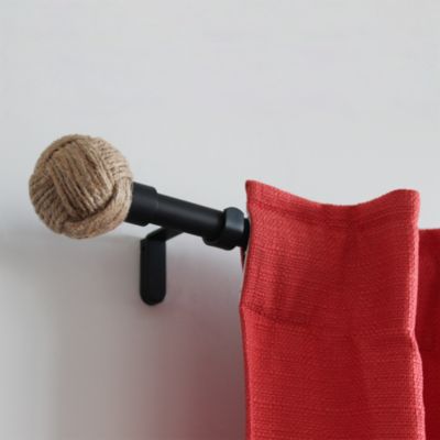 Embout boule corde pour barre à rideau Easy-Fit Araxos métal, corde marron Ø19mm GoodHome