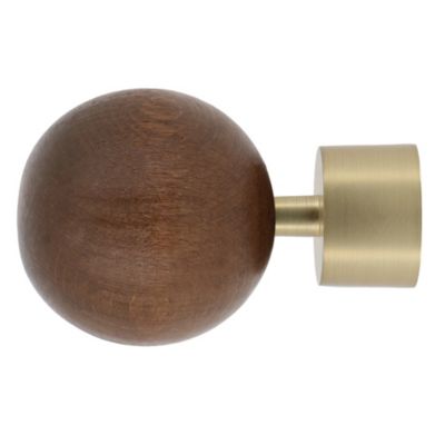 Lot De 2 Embouts Boule Inspire, Noir Mat, Pour Tringle À Rideau Diam.20 Mm