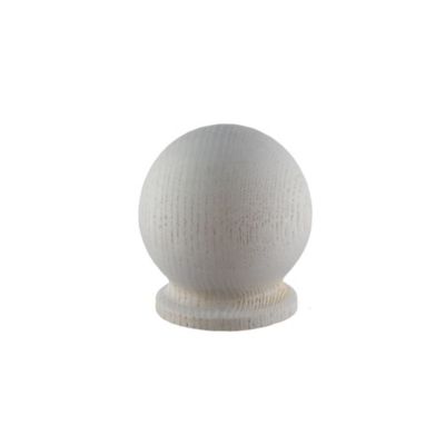 Embout boule pleine pour barre à rideau GoodHome 28 mm Chalki blanc
