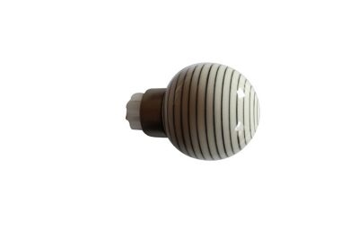 Embout boule pour barre à rideau en céramique 28 mm Athens GoodHome gris
