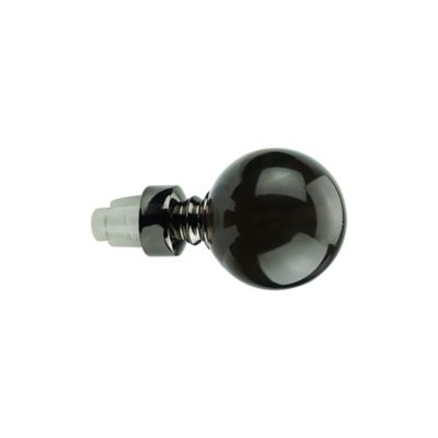 Embout boule pour barre à rideau en verre 28 mm Kimlos GoodHome noir