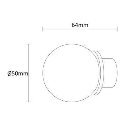 Embout boule pour barre à rideau GoodHome 19 mm Athens gris