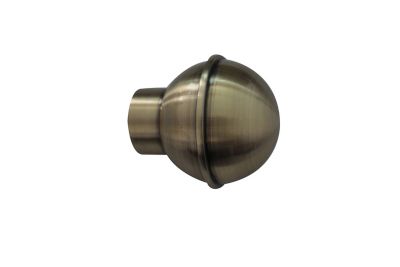 Paire D'embouts De Rideau Anciens – Bronze Ou Laiton – Boule – Pour Tringle – Occasion