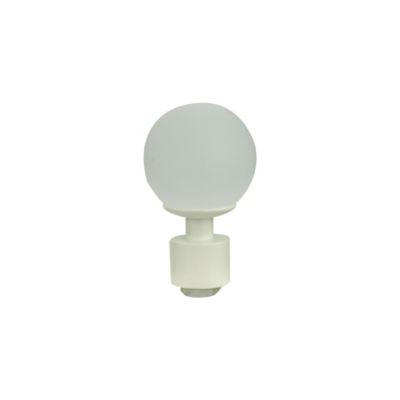 Embout boule pour barre à rideau GoodHome en verre 19 mm Anafi blanc