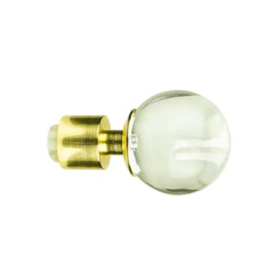 Embout boule pour barre à rideau GoodHome en verre 19 mm Elasa or