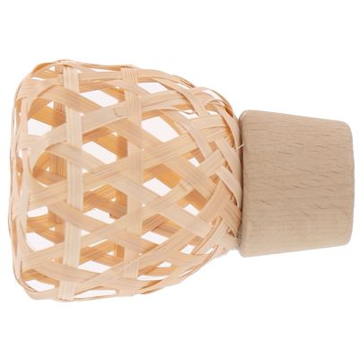 Embout cannage evasé pour barre à rideau en rotin beige Ø2,8cm Mobois