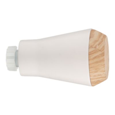 Embout cône bi-matière pour barre à rideau Easy-Fit Anafi métal blanc Ø19mm GoodHome