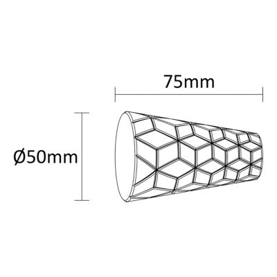 Embout cône gravé pour barre à rideau GoodHome 19 mm Antiki or