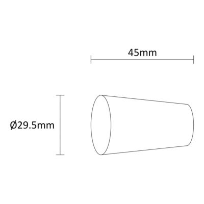 Embout cône pour barre à rideau 16 mm GoodHome Athens gris