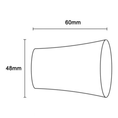 Embout cône pour barre à rideau Easy-Fit Anafi métal blanc Ø28mm GoodHome