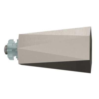 Embout cône pour barre à rideau Easy-Fit Athens métal gris Ø19mm GoodHome