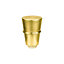 Embout cône pour barre à rideau GoodHome avec anneau or 19 mm Elasa or
