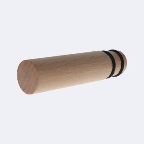 Embout Cylindre Droit 28mm - Bois Brut - Boulet