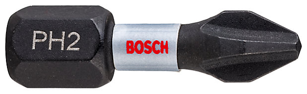 PH1 Epaisseur 25mm Longueur Bosch Accessories 3 Pièces Jeu de Embouts de Vissage Max Grip pour Vis Cruciformes