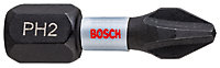 Embout de vissage torsion impact PH2 25 mm Bosch - 2 pièces