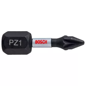 Embout de vissage torsion impact PZ1 25 mm Bosch - 2 pièces