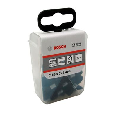 Embout De Vissage Bosch PZ 1 - 25 Mm - Acier S2 Trempé - Pour Vis Pozidriv - Queue 1/4" - 4