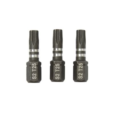 Embout de vissage torsion impact TX25 25 mm Erbauer - 3 pièces