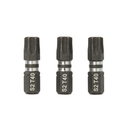 Embout de vissage torsion impact TX40 25 mm Erbauer - 3 pièces