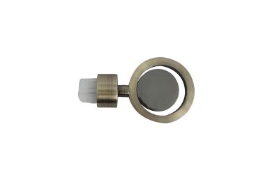 Embout disque pour barre à rideau GoodHome bicolore 19 mm Antiki or