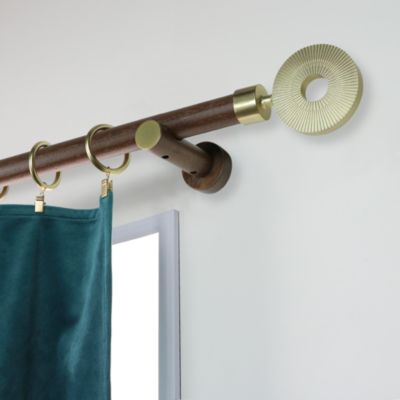 Embout disque pour barre à rideau métal doré Ø28mm Mobois