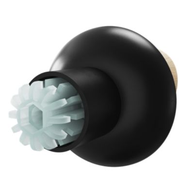 Embout flame pour barre à rideau Easy-Fit Araxos métal noir Ø28mm GoodHome