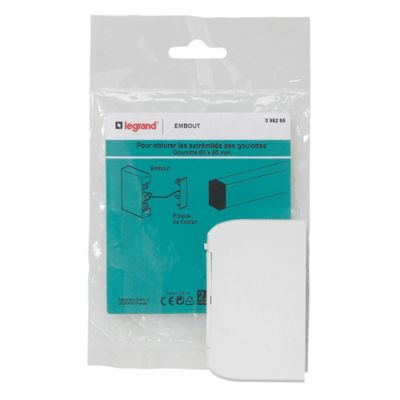Embout gauche/droit pour goulotte Mosaic 80 x 50 mm Legrand
