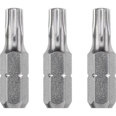 Embout INDUSTRIAL STEEL TORX T6 25 mm, tige hexagonale 1/4" (6,3 mm) en acier TQ60