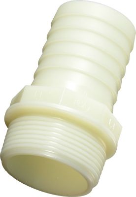 Embout mâle en plastique blanc D20-20-27