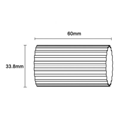 Embout plat strié pour barre à rideau Easy-Fit Anafi métal blanc Ø28mm GoodHome