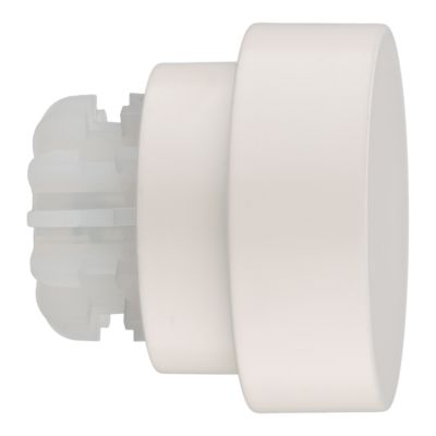 Embout rond plat pour barre à rideau Easy-Fit Anafi métal blanc Ø28mm GoodHome