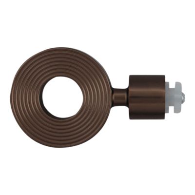Embout rond pour barre à rideau Easy-Fit Kozani métal marron Ø19mm GoodHome